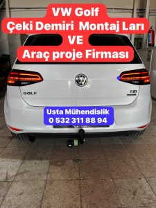 volswagen golf Çeki demiri montajı ve araç projesi Ankara USTA MÜHENDİSLİK